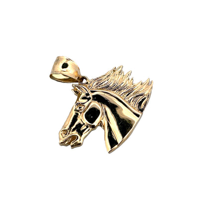 14K Yellow Gold Horse Pendant