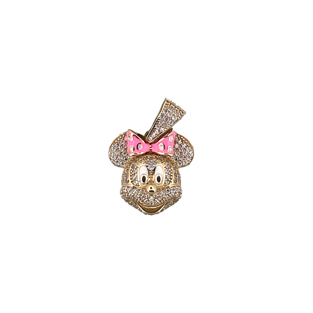 10K Yellow Gold Iconic Pendant With Stone