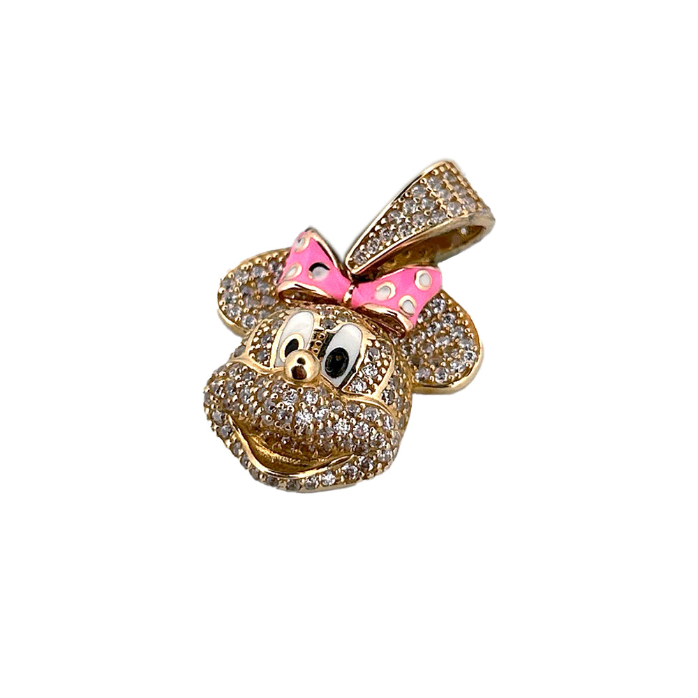 10K Yellow Gold Iconic Pendant With Stone