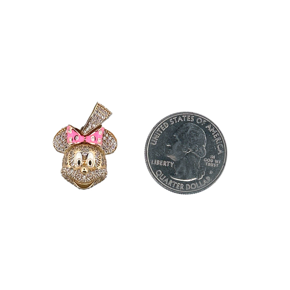 10K Yellow Gold Iconic Pendant With Stone