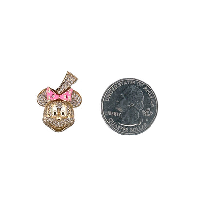 10K Yellow Gold Iconic Pendant With Stone