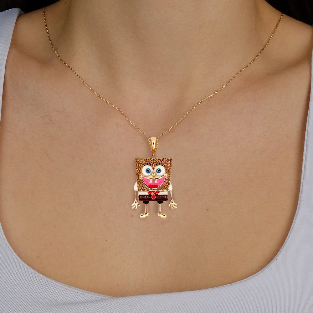 10K Yellow Gold Cartoon Style Pendant