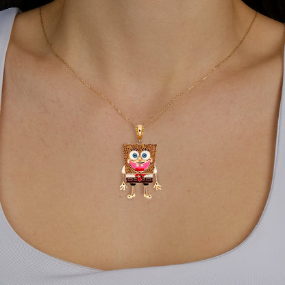 10K Yellow Gold Cartoon Style Pendant