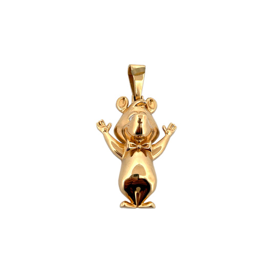 14K Yellow Gold Bear Pendant