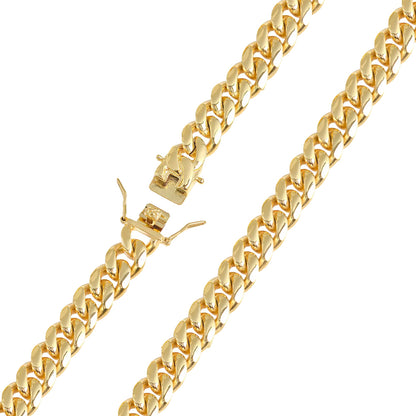 10K Yellow Gold Cuban Link Hollow Chain Necklace 16'' x 5mm, 9.4g