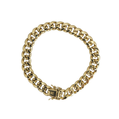 10K Yellow Gold Cuban Link Bracelet 8mm x 9.5''
