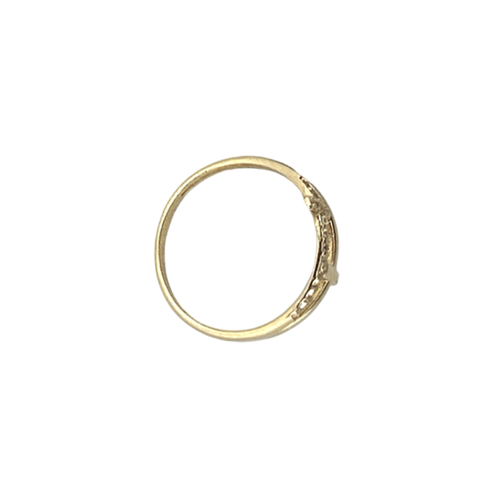 Cross Sparkle Ring 10K 7.5