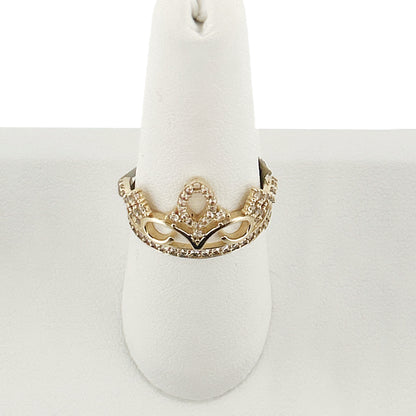Royal Tiara Ring 10K 8