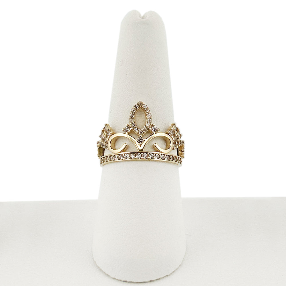 Royal Tiara Ring 10K 8