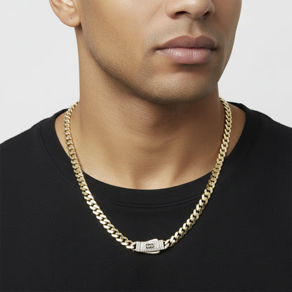 Original Classic 11.6 gr Link With Stone lock Monaco Chain 10K 18 x 5 mm