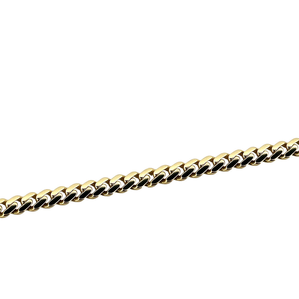 Original Classic Link With Stone lock Monaco Bracelet 10K  5mm 6.5
