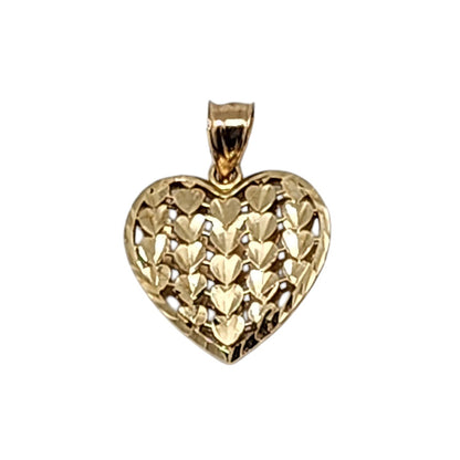 Heart with Many Hearts Pendant 10K