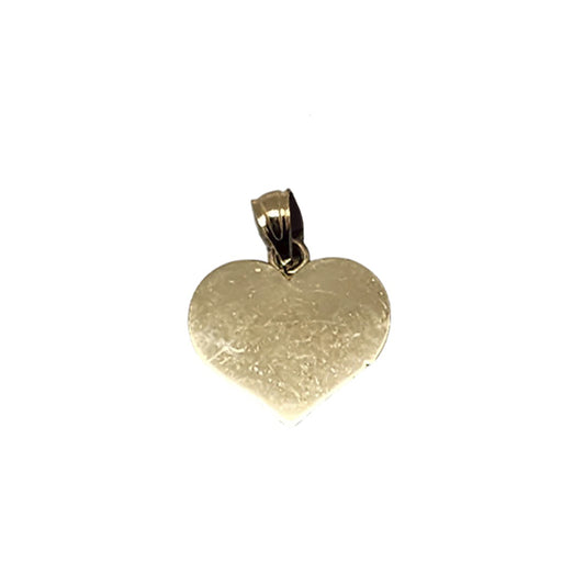 Little Heart Pendant Real 10K Gold Necklace Jewelry