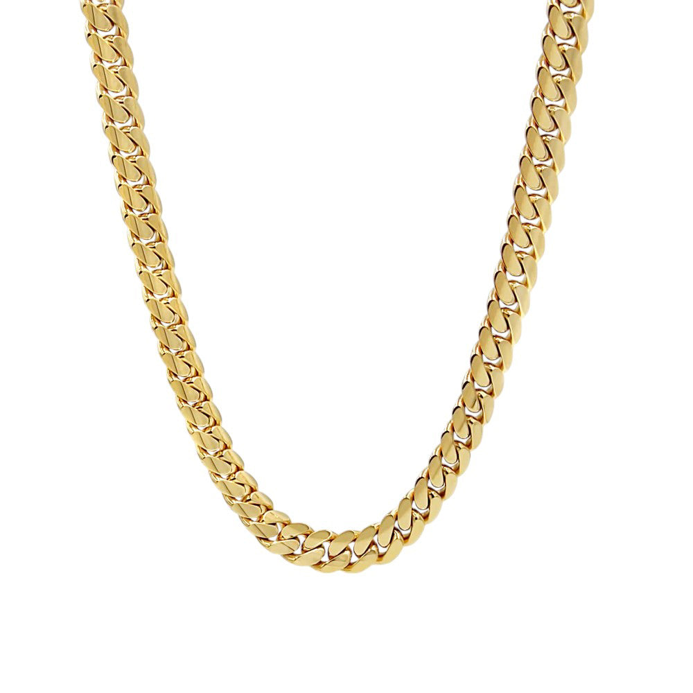 14K Yellow Gold Cuban Link Hollow Chain 24'' x 6.5mm, 33.8g