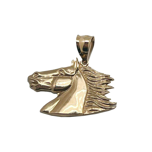 14K Yellow Gold Horse Pendant