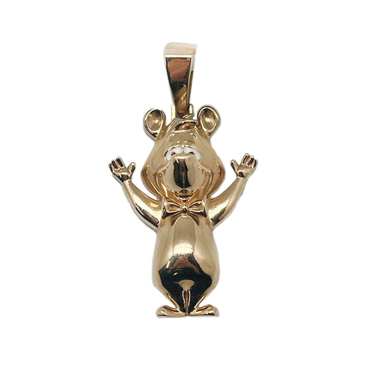 14K Yellow Gold Bear Pendant