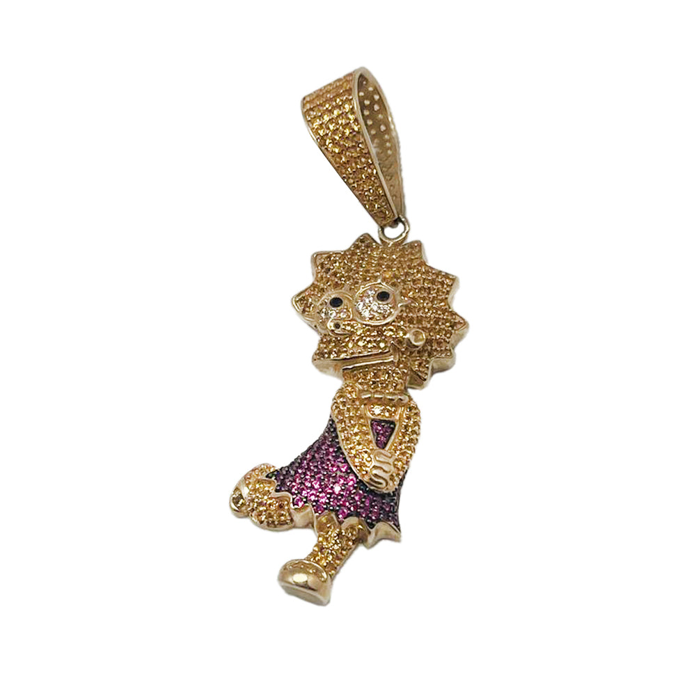 Lisa Simpson Pendant 14K