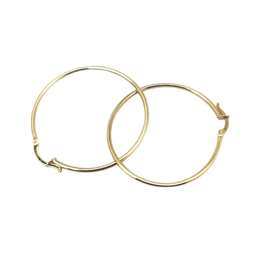 Hoops Earring Real 10K Gold Jewelry Size 1.5