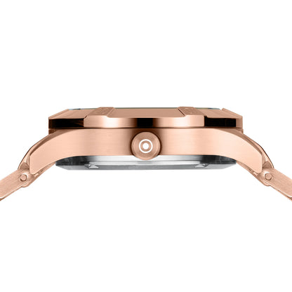 Glock Precision Women Watch. Rose Gold Steel Case / Rose Gold Link Bracelet GW-31-2-18