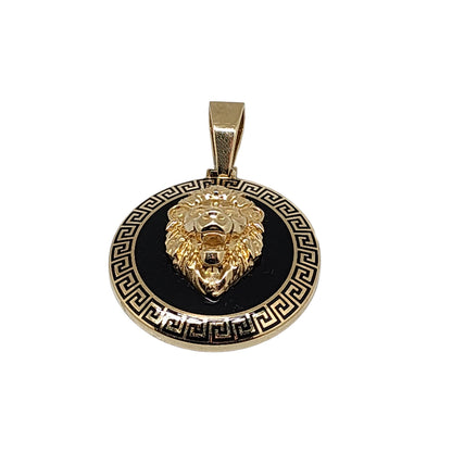 Lion Versace Medallion Pendant 10K