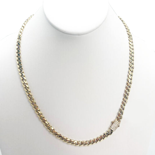 Monaco Generic Hollow Chain Necklace Real 10K Gold Jewelry 6.5X20