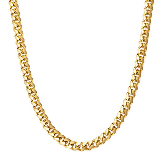 18K Yellow Gold Solid Chain Necklace 26'' x 3mm