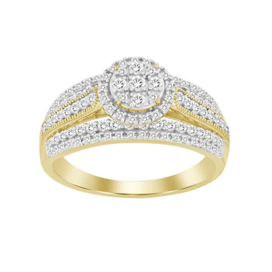 Ladies Ring 10KT YG 0.50CT RD Diamond - 3sjewelry